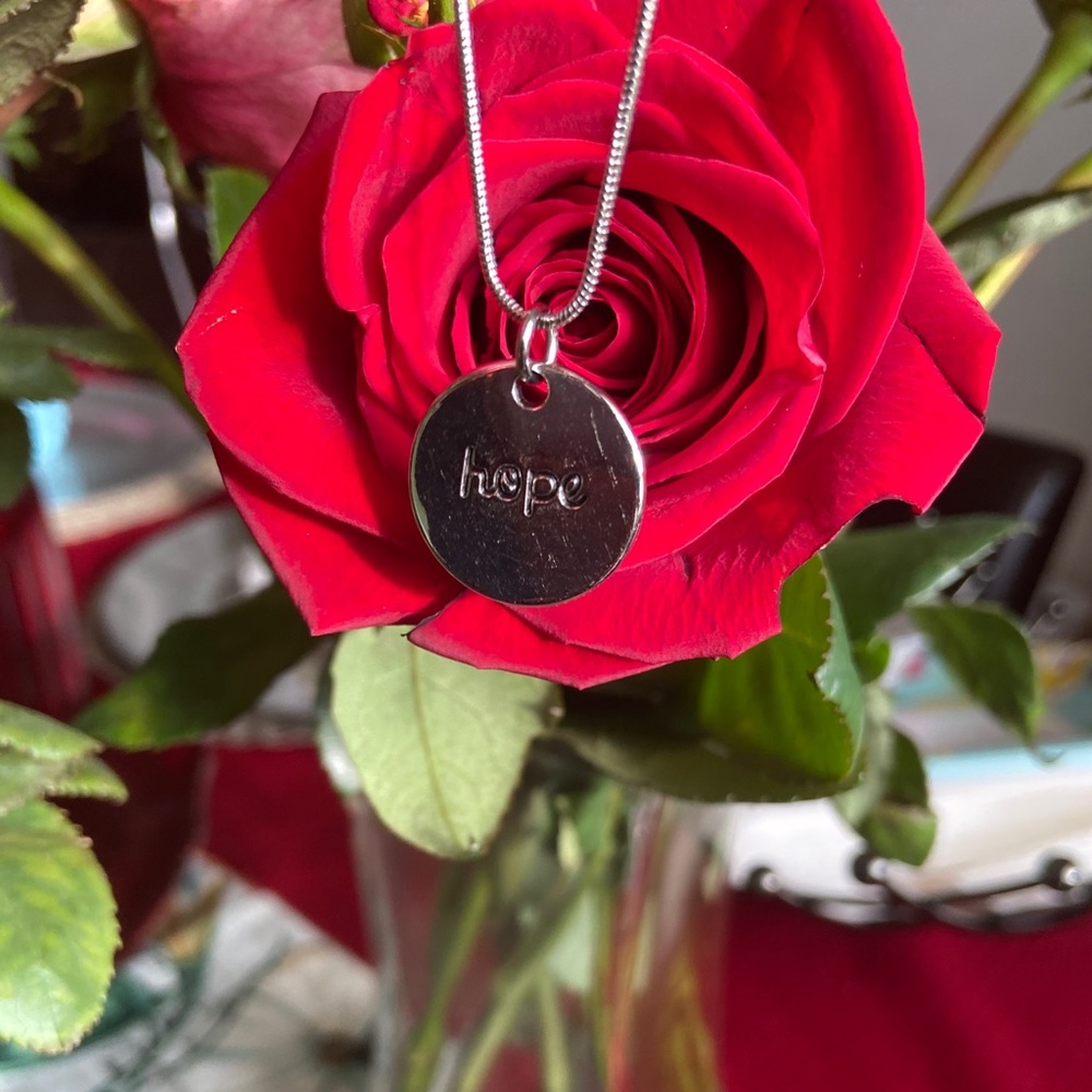 18-inch Circle shaped silver pendant